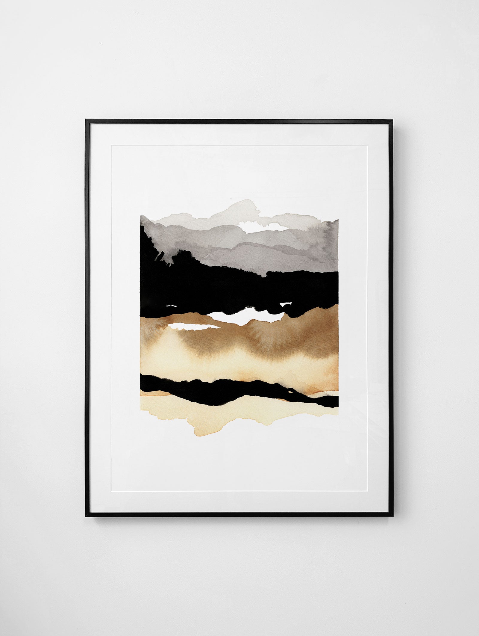 "Mountains & Valleys" Framed Print — 28 x 40"