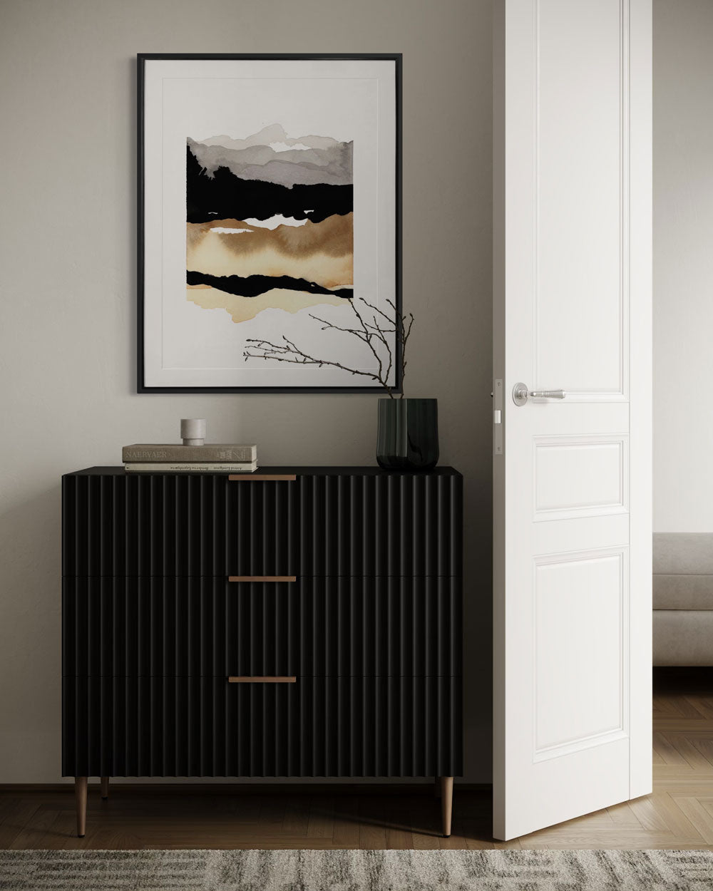 "Mountains & Valleys" Framed Print — 28 x 40"