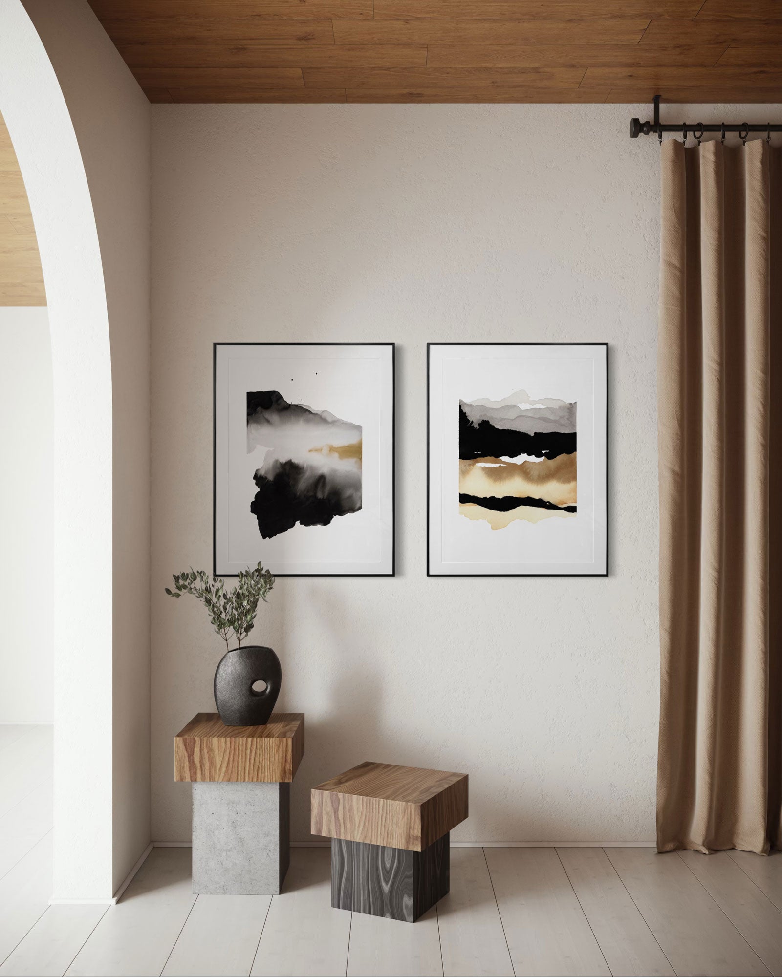 "Mountains & Valleys" Framed Print